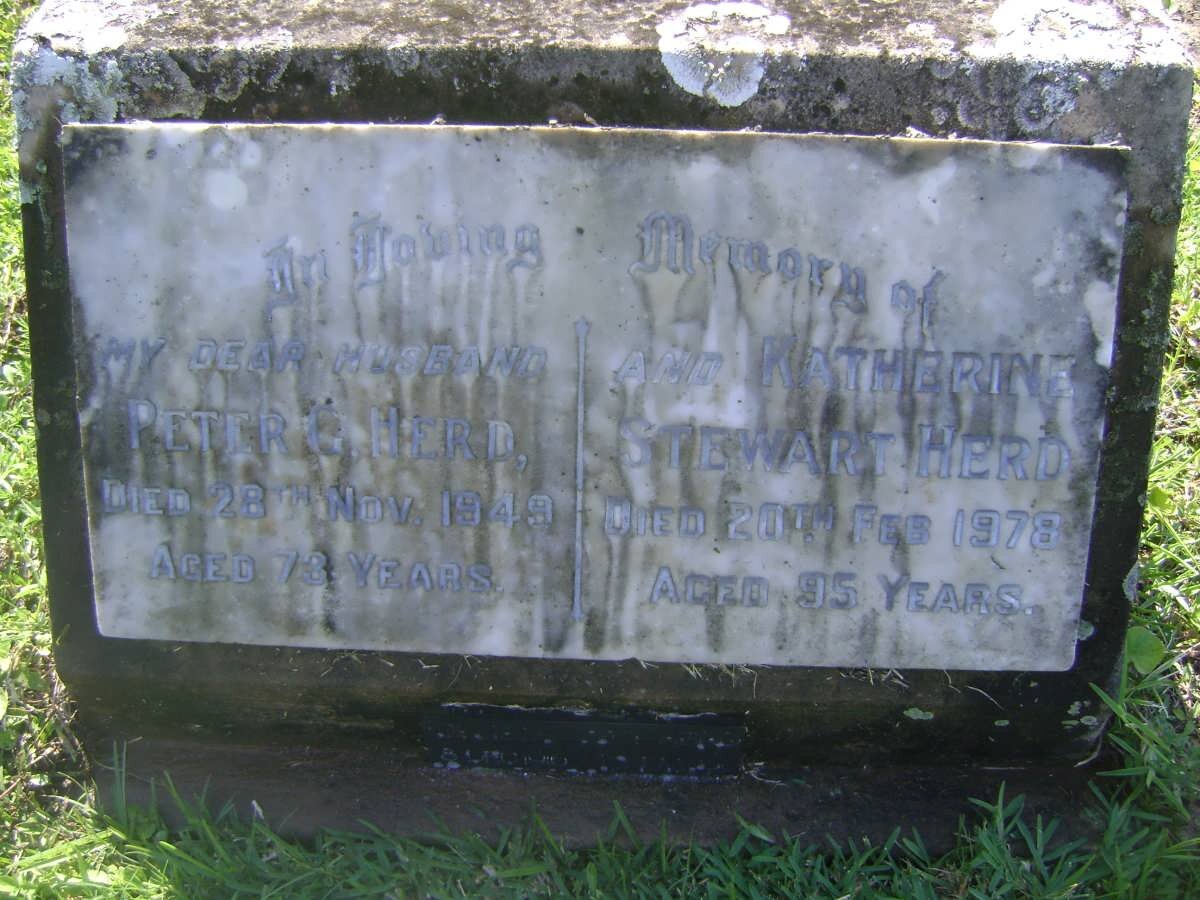 HERD Peter G. -1949 &amp; Katherine STEWART -1978