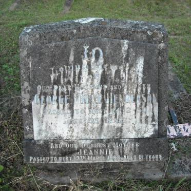 HENDERSON George Milne -1930 &amp; Jeannie -1963