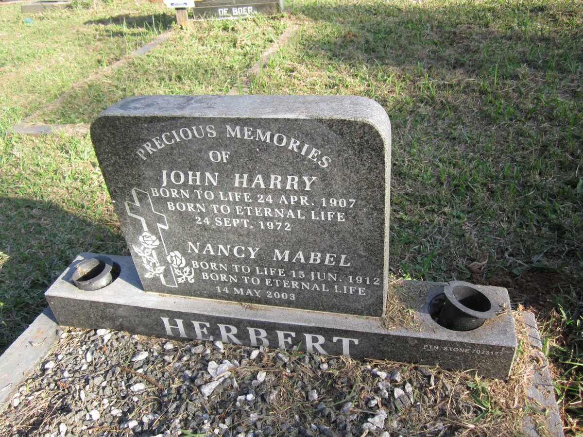 HERBERT John Harry 1907-1972 &amp; Nancy Mabel 1912-2003