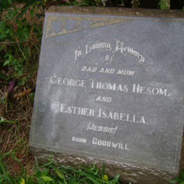 HESOM George Thomas -1940 &amp; Esther Isabella -1946