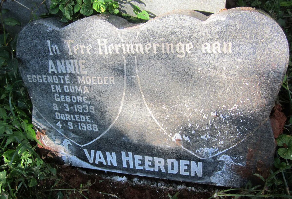 HEERDEN Annie, van 1939-1988