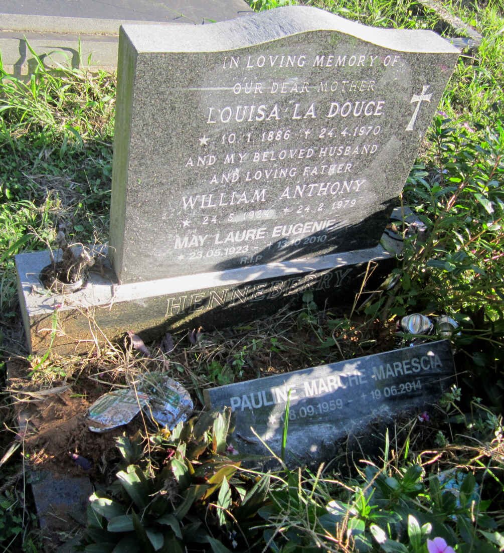 HENNEBERRY William Anthony 1924-1979 :: HENNEBERRY May Laure Eugenie 1923-2010 :: DOUCE Louisa, la 1886-1970