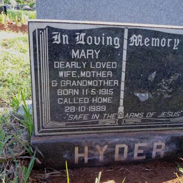 HYDER Mary 1915-1989