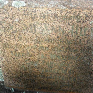 HILL Sarah Ann nee MOORCROFT -1934