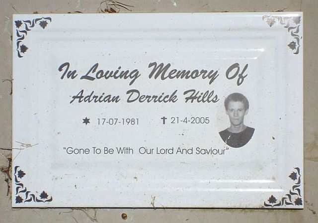 HILLS Adrian Derick 1981-2005