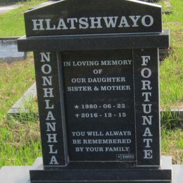 HLATSHWAYO Nonhlanhla Fortunate 1980-2016