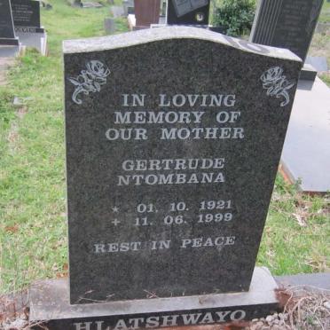 HLATSHWAYO Gertrude Ntombana 1921-1999