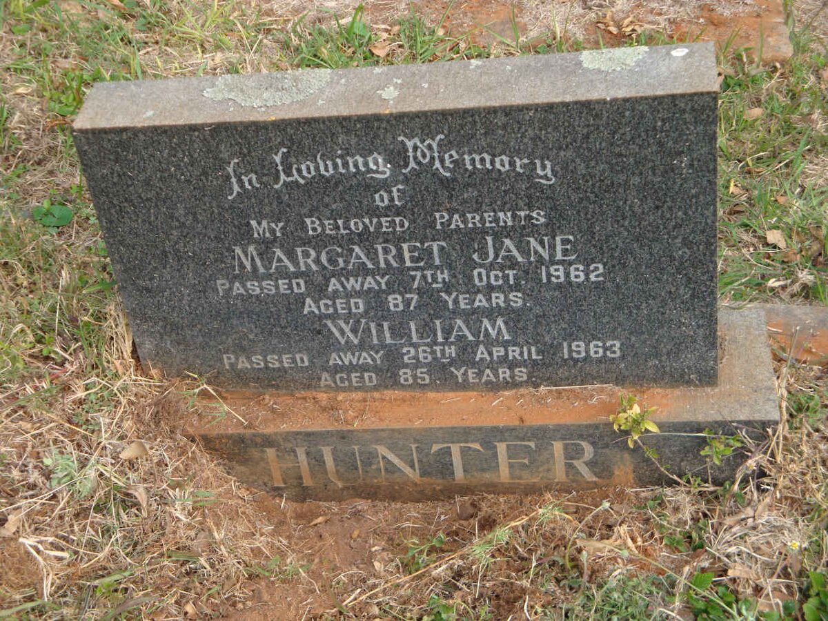 HUNTER William -1963 &amp; Margaret Jane -1962