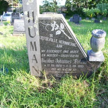 HUMAN Jacobus Johannes Petrus 1920-1993