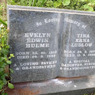 HULME Evelyn Edwin 1913-1992 :: LUDLOW Tina Erna 1970-1998