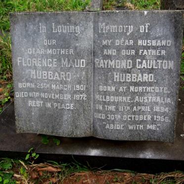 HUBBARD Raymond Gaulton 1894-1956 &amp; Florence Maud 1901-1972