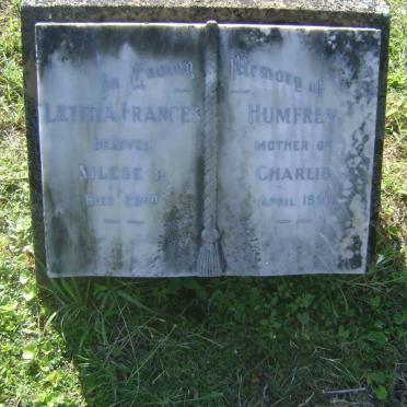 HUMFREY Letitia Frances -1951