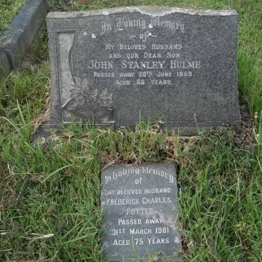 HULME John Stanley -1959 :: POTTER Frederick Charles -1981