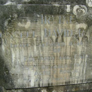 IRVINE Russell David Ramsay 1943-1943