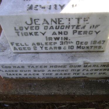 IRWIN Jeanette -1947