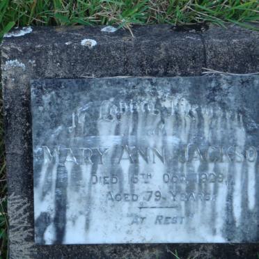 JACKSON Mary Ann -1929