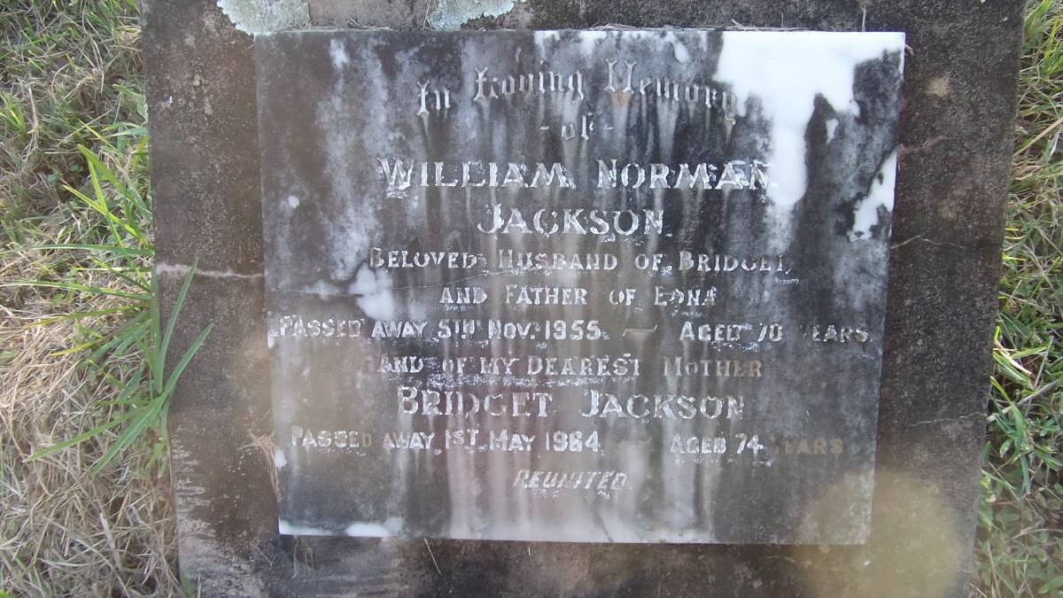 JACKSON William Norman -1955 &amp; Bridget -1964