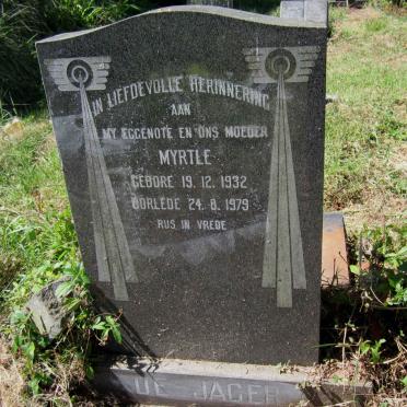 JAGER Myrtle, de 1932-1979