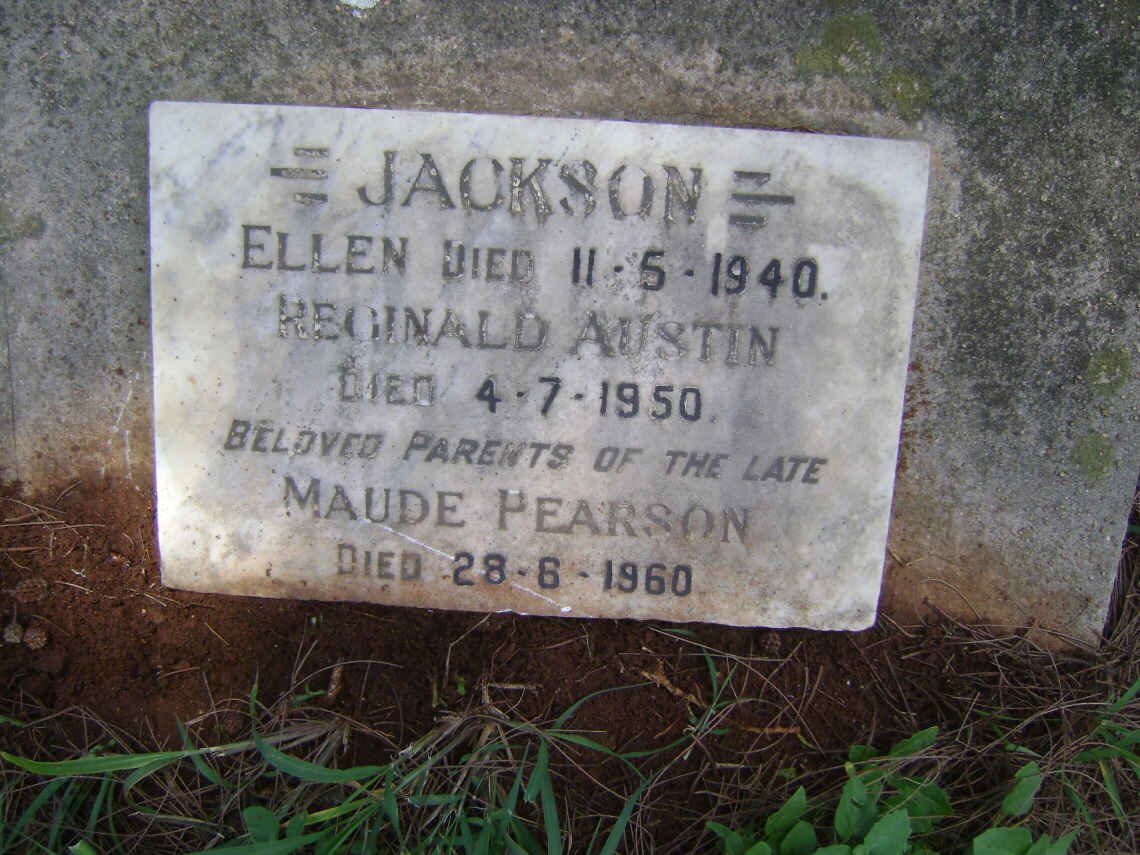 JACKSON Reginald Austin -1950 &amp; Ellen -1940 :: PEARSON Maude -1960