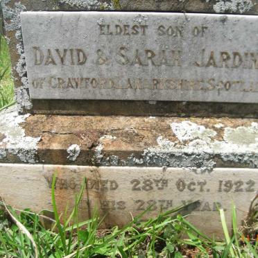 JARDINE John Lauder -1922