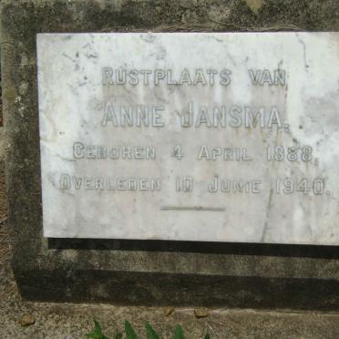 JANSMA Anne 1888-1940