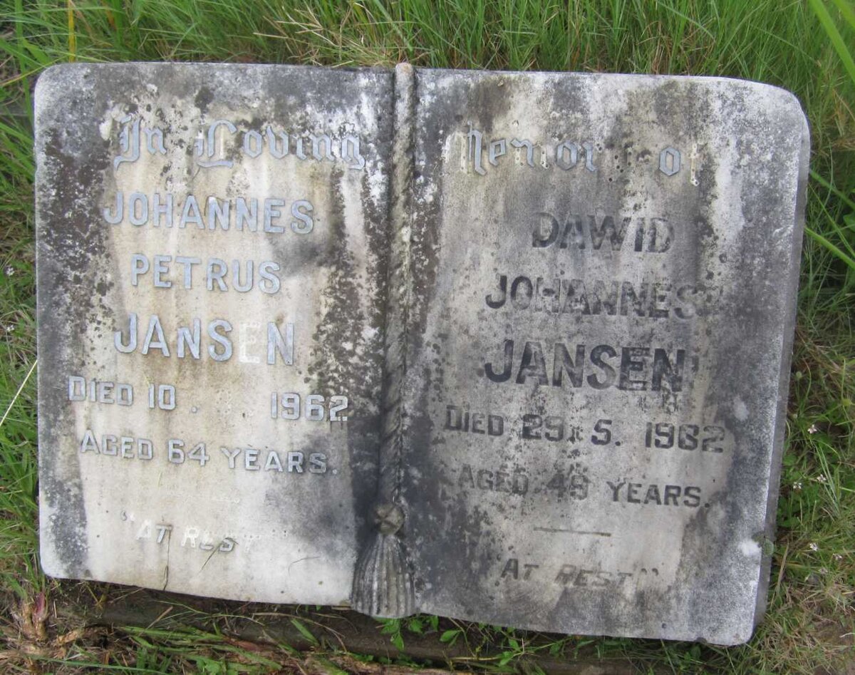 JANSEN Dawid Johannes -1982 :: JANSEN Johannes Petrus -1962