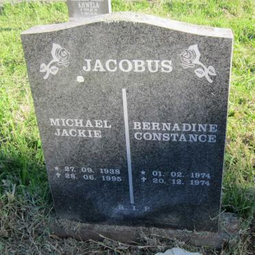 JACOBUS Michael Jackie 1938-1995 :: JACOBUS Bernadine Constance 1974-1974