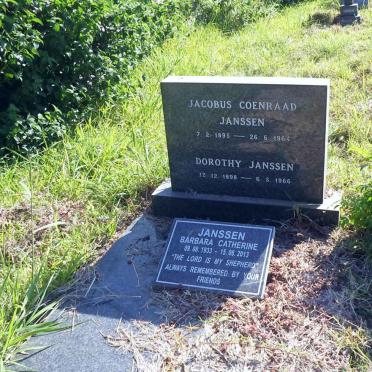 JANSSEN Jacobus Coenraad 1895-1964 &amp; Dorothy 1898-1966 :: JANSSEN Barbara Catherine 1933-2013