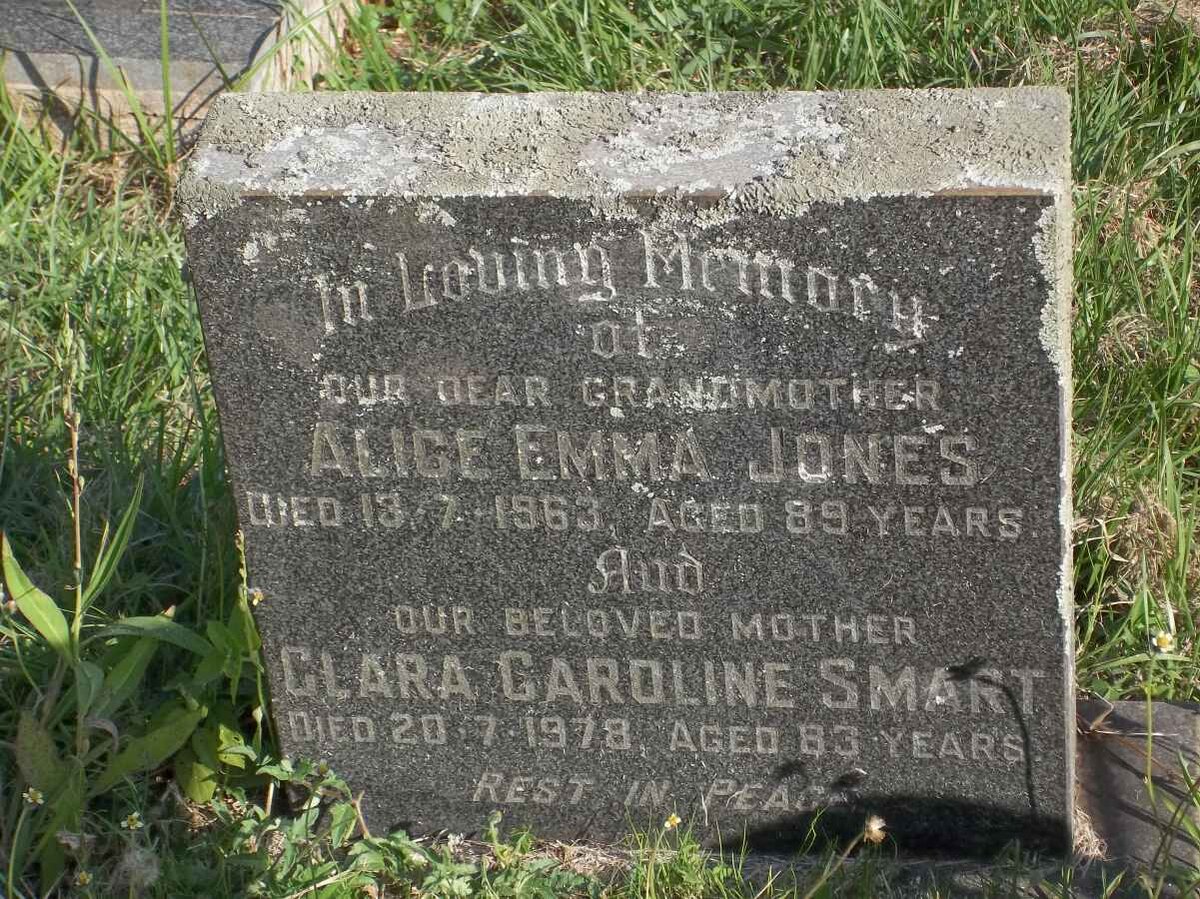 JONES Alice Emma -1963 :: SMART Clara Caroline -1978