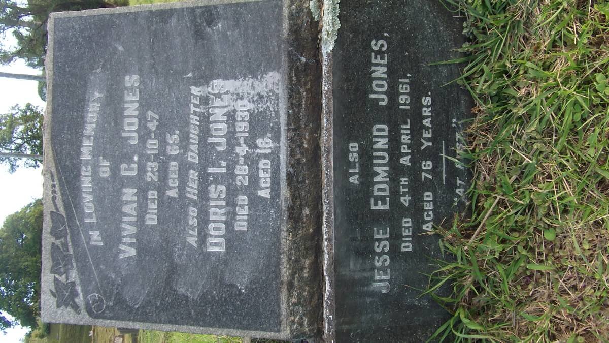 JONES Jesse Edmund -1961 &amp; Vivian C. -1947 :: JONES Doris I. -1930