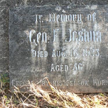 JOSHUA George F. -1923