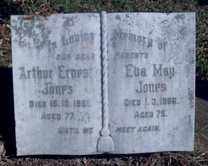 JONES Arthur Ernest -1961 &amp; Eva May -1966