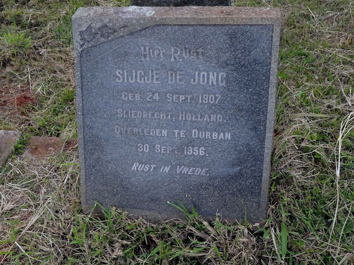 JONG Sijgje, de 1907-1956