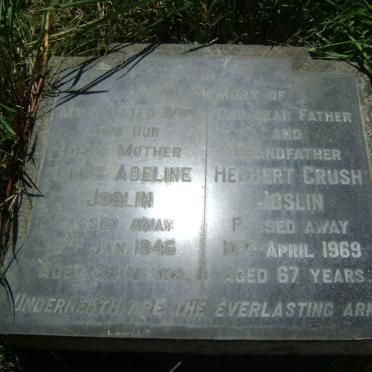 JOSLIN Herbert Crush -1969 &amp; Dilys Adeline -1946