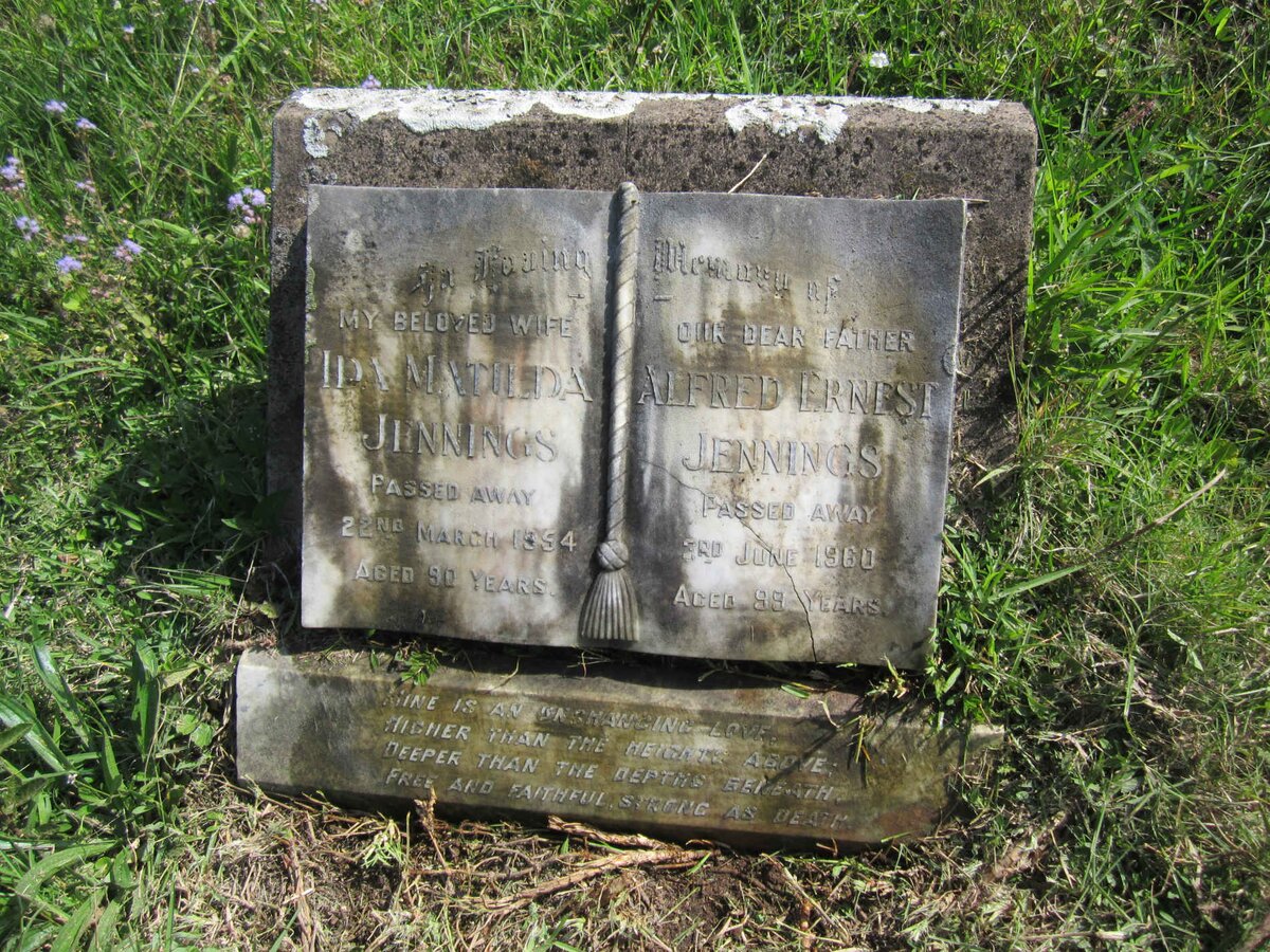 JENNINGS Alfred Ernest -1960 &amp; Ida Matilda -1954