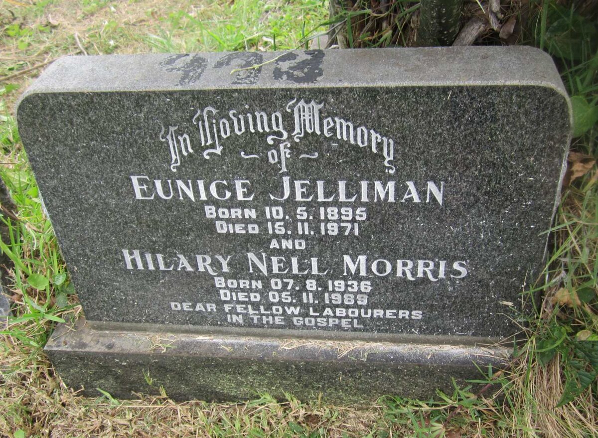 JELLIMAN Eunice 1895-1971 :: MORRIS Hilary Nell 1936-1989