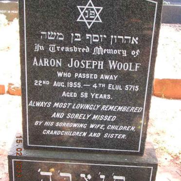 WOOLF Aaron Joseph -1955