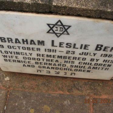 BEHR Abraham Leslie 1911-1988