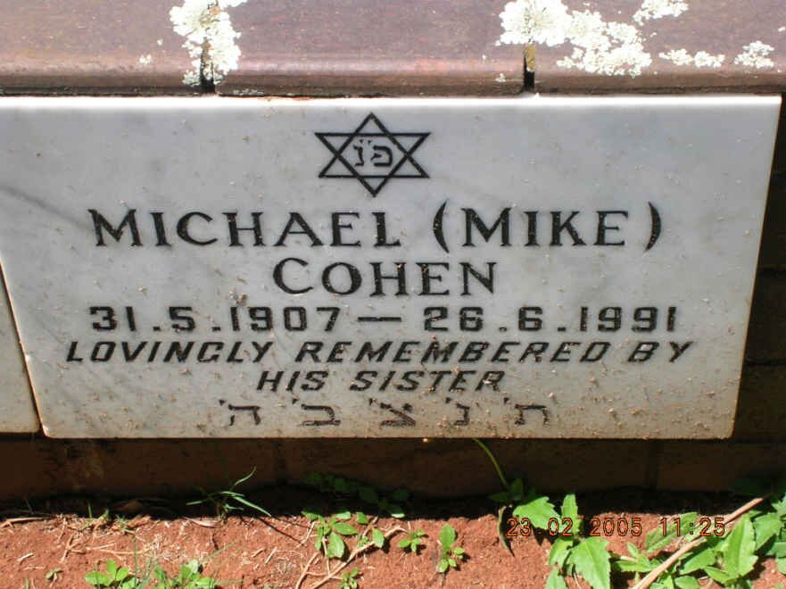 COHEN Michael 1907-1991