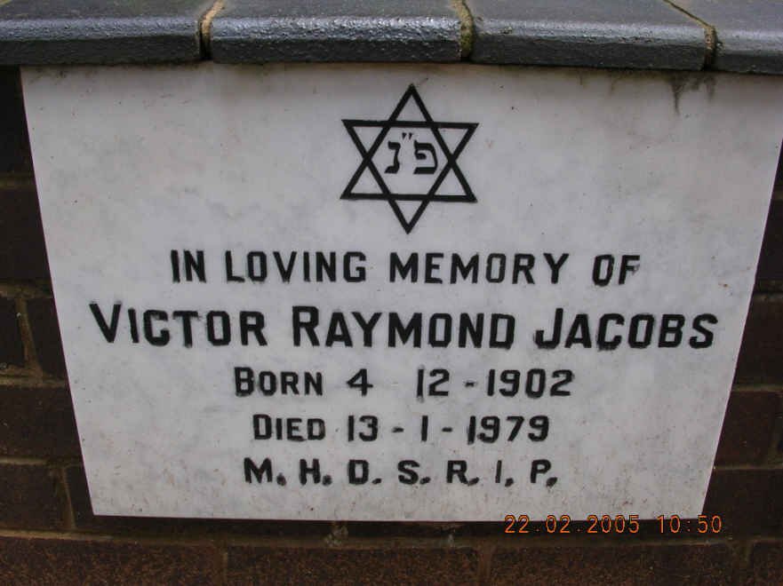 JACOBS Victor Raymond 1902-1979
