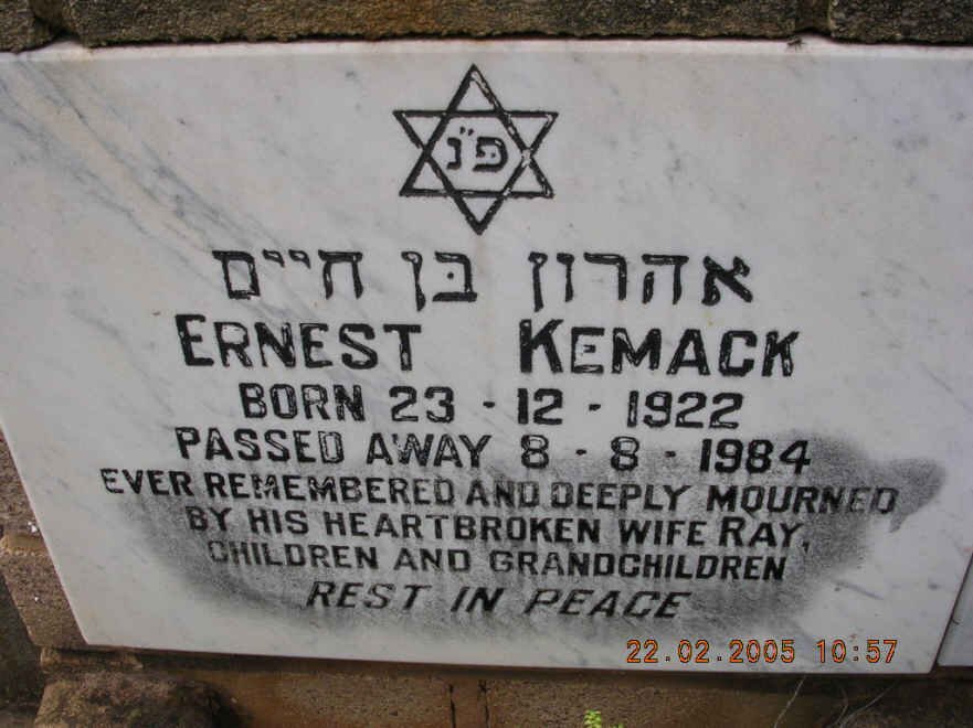 KEMACK Ernest 1922-1984