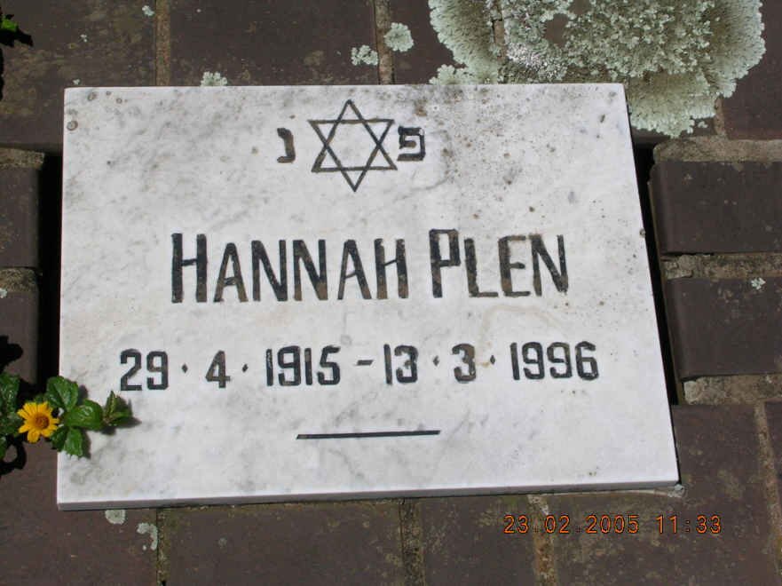 PLEN Hannah 1915-1996