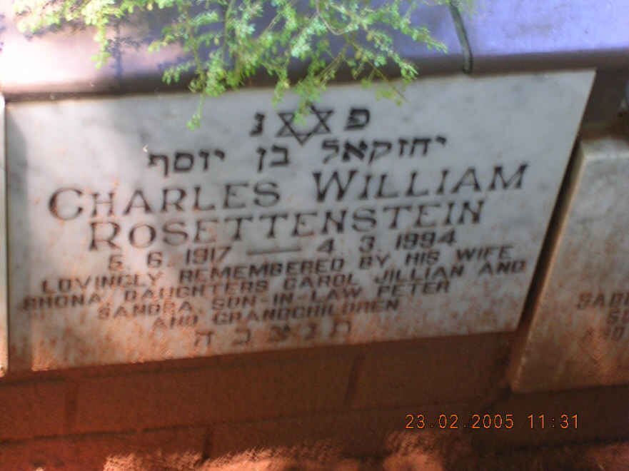 ROSETTENSTEIN Charles William 1917-1994