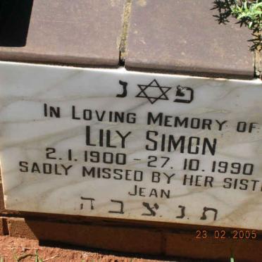 SIMON Lily 1900-1990