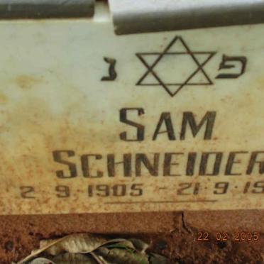 SCHNEIDER Sam 1905-1996