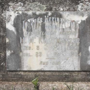 KALTWASSER Maria Magdalena 1890-1964