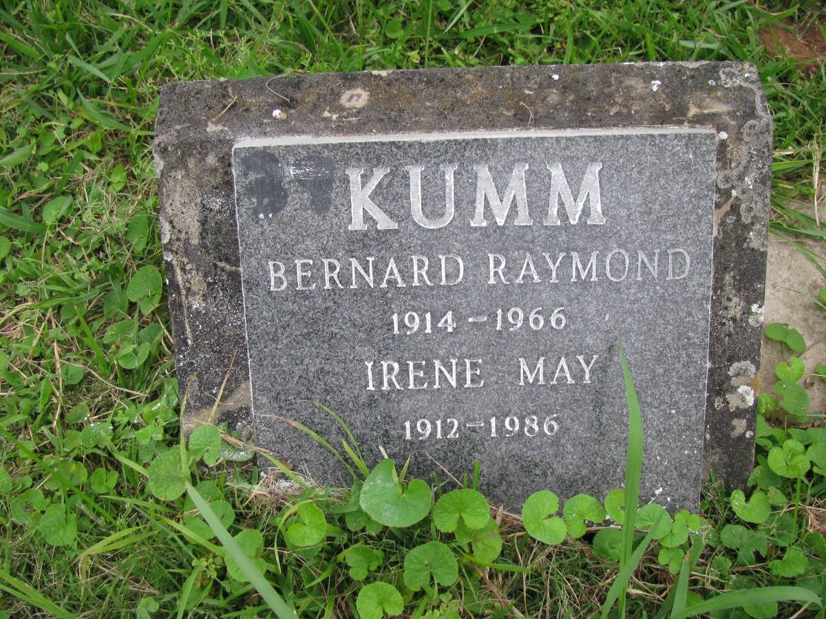 KUMM Bernard Raymond 1914-1966 &amp; Irene May 1912-1986