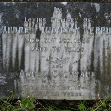 KEPPIE Andrew Thomson -1936 &amp; Agnes COCHRANE -1947