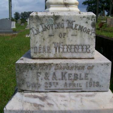 KEBLE Winnie -1913 :: KEBLE Marie Anita -1922 :: KEBLE Louis Felix -1956