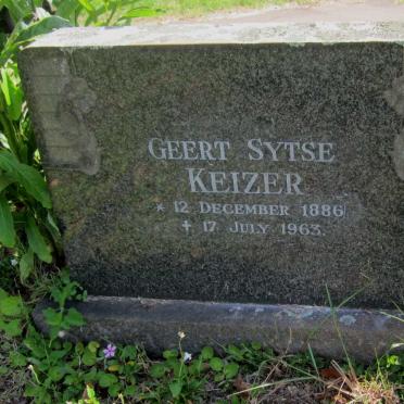 KEIZER Geert Sytse 1886-1963